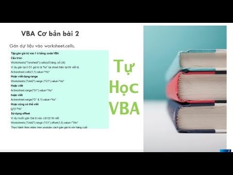 VBA Excel, cơ bản bài # 2/ làm việc với Worksheet tập gán dữ liệu