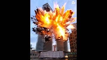 building explosion AI videos 💥#shorts #ytshorts #explosion #tanding #vairal #bomb #vfx #ai#dubai