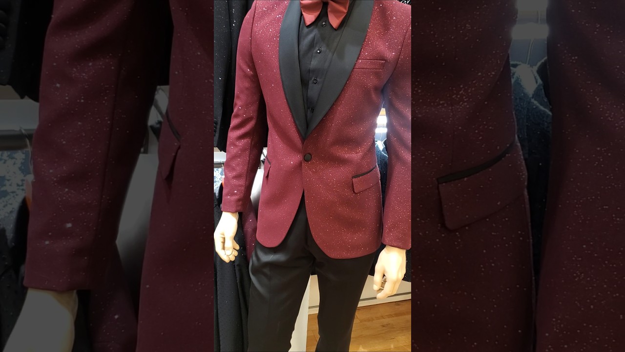 Burgundy Sparkly Suit 