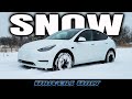 2021 Tesla Model Y Tested in DEEP Snow