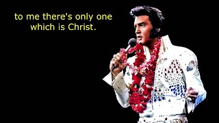 Video thumbnail of "ELVIS PRESLEY TELLS FANS  JESUS CHRIST IS KING HD"