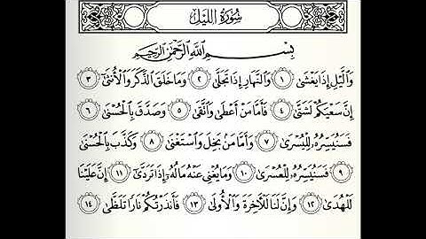 سورة الليل القارئ سيد أحمد هاشمي