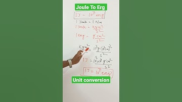 Joule To Erg Unit Conversion #vignameducation #shorts