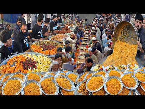 Amazing Roadside Most Biggest IFTAR in Peshawar - Ramadan Free Food Spicy Biryani For 1000 In Iftar