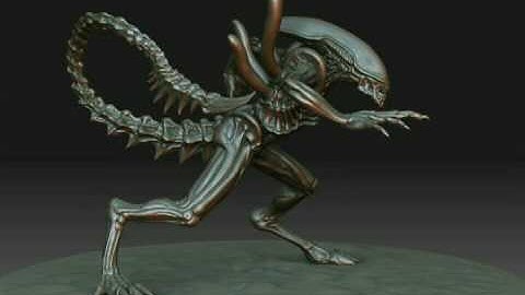 Zbrush - Alien wip 4 - Turntable