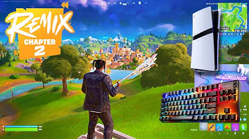 Fortnite Chapter 2 Remix Gameplay on PS5 Pro + Unboxing (Keyboard & Mouse)