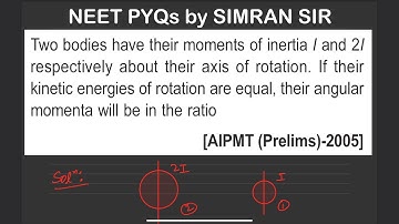 Two bodies have their moments of inertia I and 2I respectively about their axis of rotation if