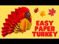 Easy Paper Turkey | Easy Thanksgiving Craft Ideas