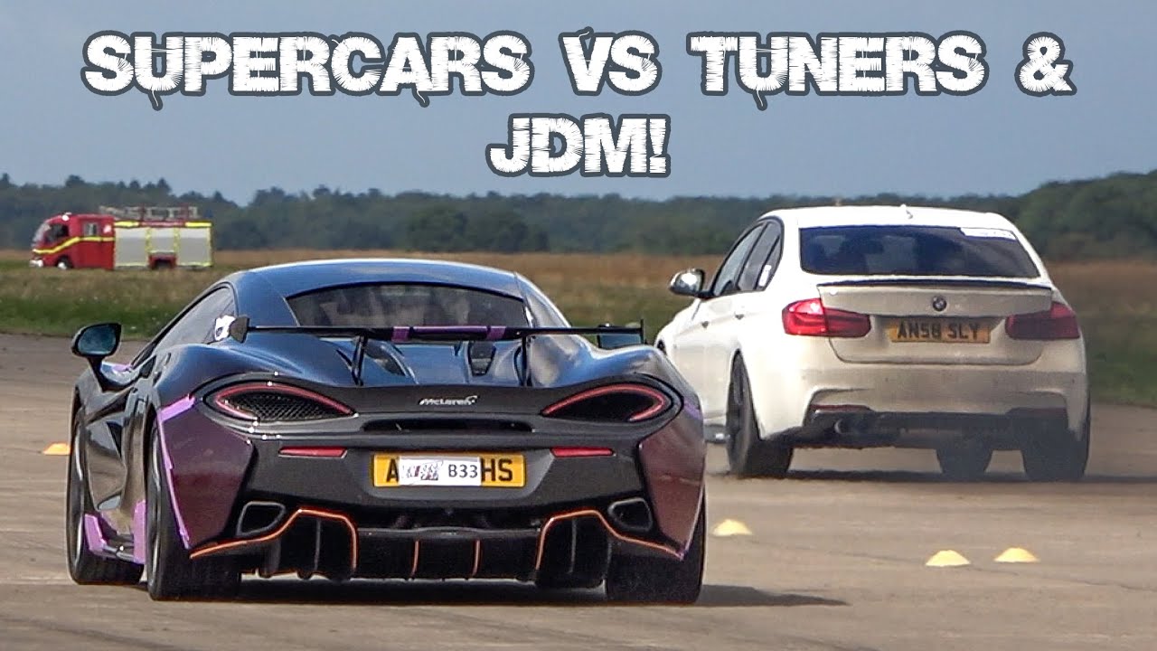 SUPERCARS VS TUNERS VS JDM Cars DRAG RACING! Ten of the Best