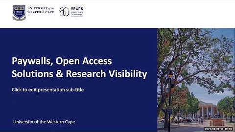 Paywalls, Open Access Solutions & Research Visibility