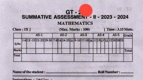 9th Class Mathematics SA-2 Real Question Paper (Full Paper) 2023-24 💯👆 || Summative Assessment 2