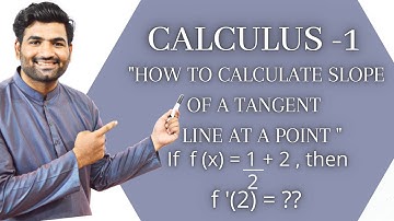 Derivatives of Rational Functions | Slope of tangent line at a point | ab-initio method