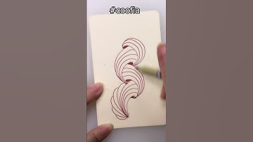 #coofia 試解構 First try Tangle How to draw by Eva Wu Zentangle 禪繞畫 zenAgain 2025 #shorts
