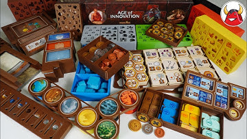 ⚙️ Age of Innovation Brettspiel Boardgame Insert Inlay Organizer Tokens