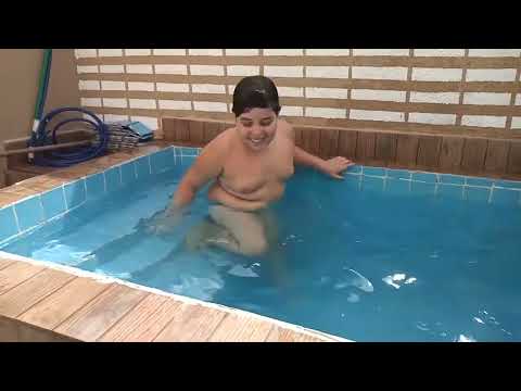 fat kid swimming pool