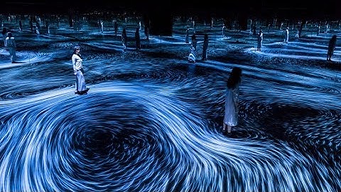 TeamLab creates interactive whirlpools inside National Gallery of Victoria