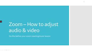 How to adjust audio & video settings in Zoom