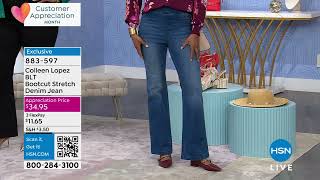 Colleen Lopez Bootylifter Bootcut Stretch Denim Pant