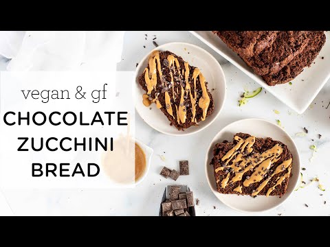 HEALTHY CHOCOLATE ZUCCHINI BREAD ‣‣ vegan & gluten-free