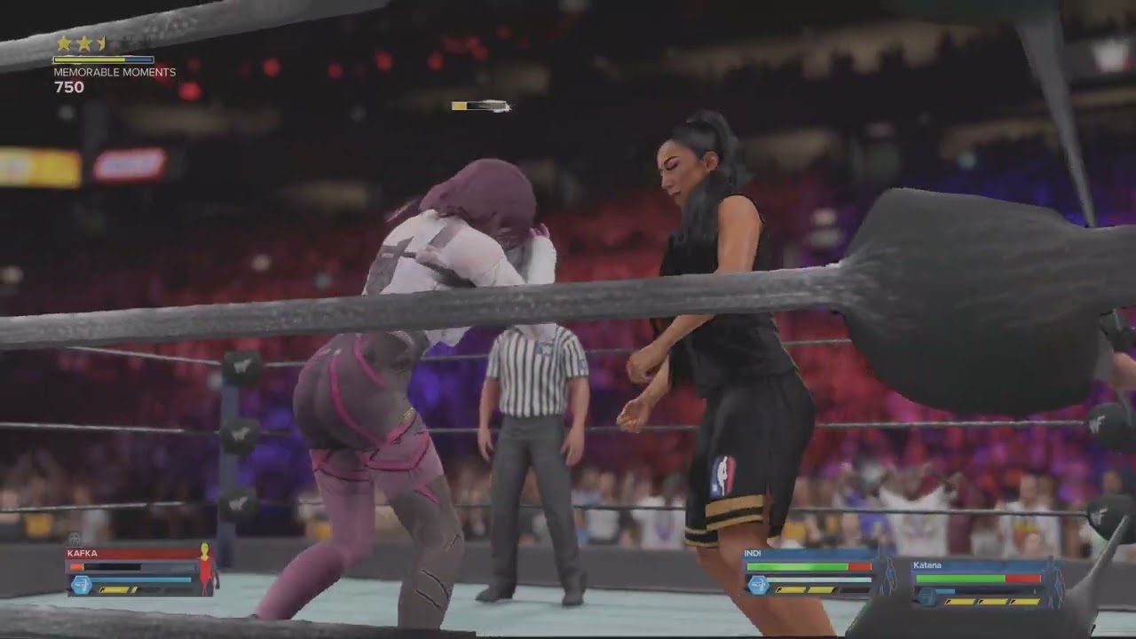 WWE 2K24: Kafka Vs Indi Hurtwell and Katana chance (Low blow match)