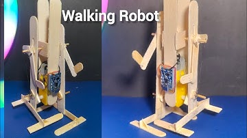 How to make a Simple Walking Robot at home-Amazing idea with DC Motor | Gear Projects With Mr Ahmad