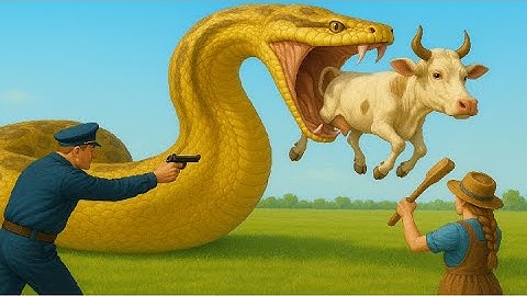 Brave heroes fight giant python to save cute Pug🐉🐕‍🦺 Part 1