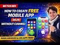 How To Create Free Mobile App Without Coding (2025) | Make Android & iOS App FREE