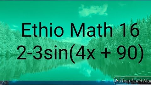 Simple way to find out phase angle, phase shift , Amplitude, period and the translation vector