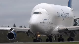 3 Boeing Dreamlifter 747LCF TakeOffs in 6 Minutes!