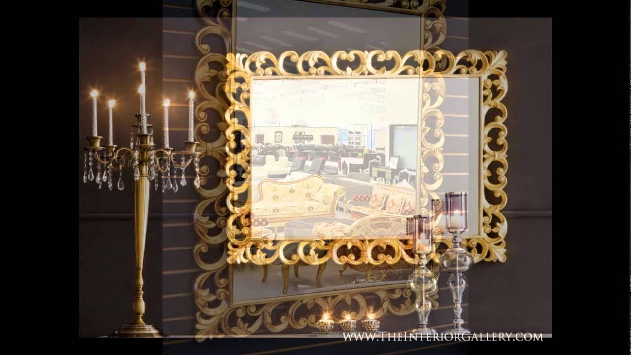 Decorative Large Wall Mirror - Gold Leaving - Dorvall