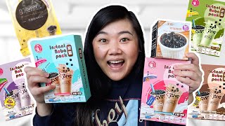 TRYING EVERY INSTANT BOBA PRODUCT! ft. Mom & Bird