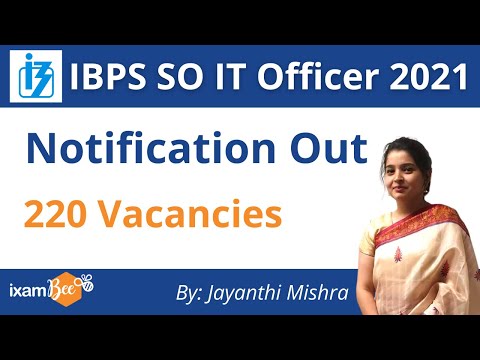 IBPS SO IT OFFICER |  Notification Out | By Jayanti Mishra