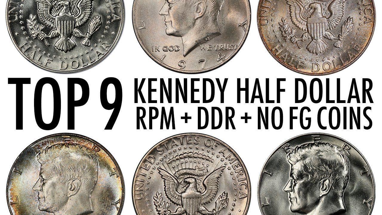 Top 9 Doubled Die Reverse & RPM Kennedy Half Dollars - Photos & Values - Full PCGS / NGC DDRs List