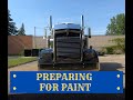 PREPARING FOR PAINT | W900 PROJECT | DELETE BUG SHIELD &amp; KENWORTH EMBLEMS | DECITED ON COLORS |