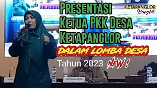 Presentasi Ketua PKK Desa Ketapanglor yang Interaktif dalam Lomba Desa 2023