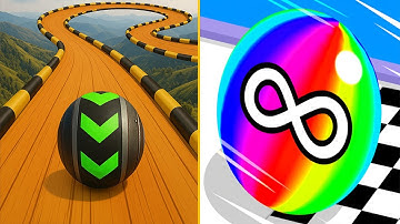 Sky Rolling Balls VS Ball Run 2048 Infinity - All Levels Gameplay Android iOS Ep 2