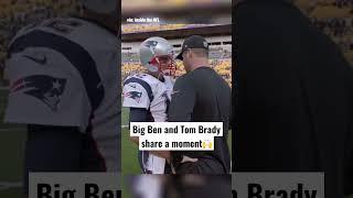 Ben Roethlisberger and Tom Brady share a moment🙌🖤 #shorts  (🎥: Inside the NFL)