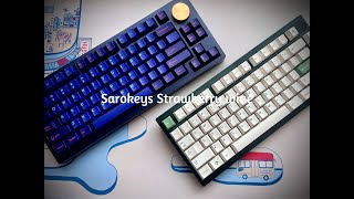 QK75,Mammoth75 PC plate No pe foam Sarokeys Strawberry wine qk75 맘모스75 딸기 와인 스위치 노 pe폼 타이핑 비교 테스트