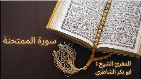 سورة الممتحنة للمقرئ الشيخ : أبو بكر الشاطري
