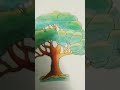 Tree drawing #music #song by mixing colour❤️