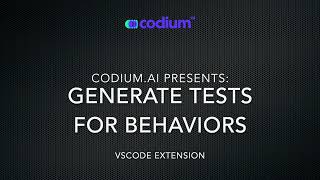 Feature Discovery - Generate Tests For Code Behavior With Codiumai Vscode Extension V0.6.13