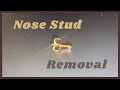 How To Remove Nose Stud (with post/clutch backing)