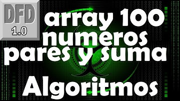 Hacer programa que rellene array con los 100 primeros pares y sumelos //Algoritmos en un minuto