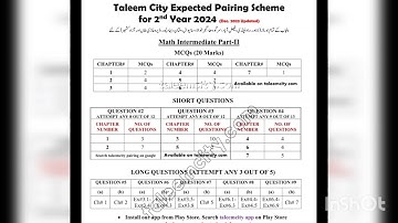 12 class math pairing scheme 2024 #allboards
