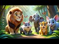 Cute Jungle Animals Song 🦁🐘 | Kids Dance, Story &amp; Learning Video 🌈 