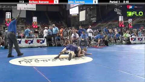 Junior 113 - Nathan Humann (North Dakota) vs. John Twomey (New York)