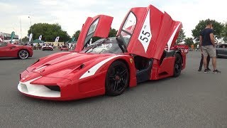 Ferrari enzo fxx. engine sound around. race on racetrack
jyllandsringen