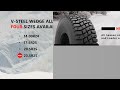 Bridgestone V-Steel Snow Wedge All Season (VSWAS) Tires for Construction Application