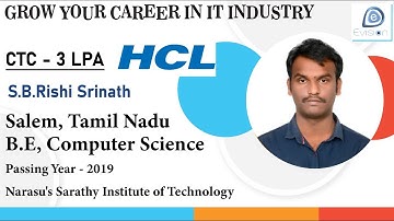 Congrats, Rishi | COMPUTERS ENGINEER | 3 LPA | Selected as Associate IT Engineer in HCL Technologies