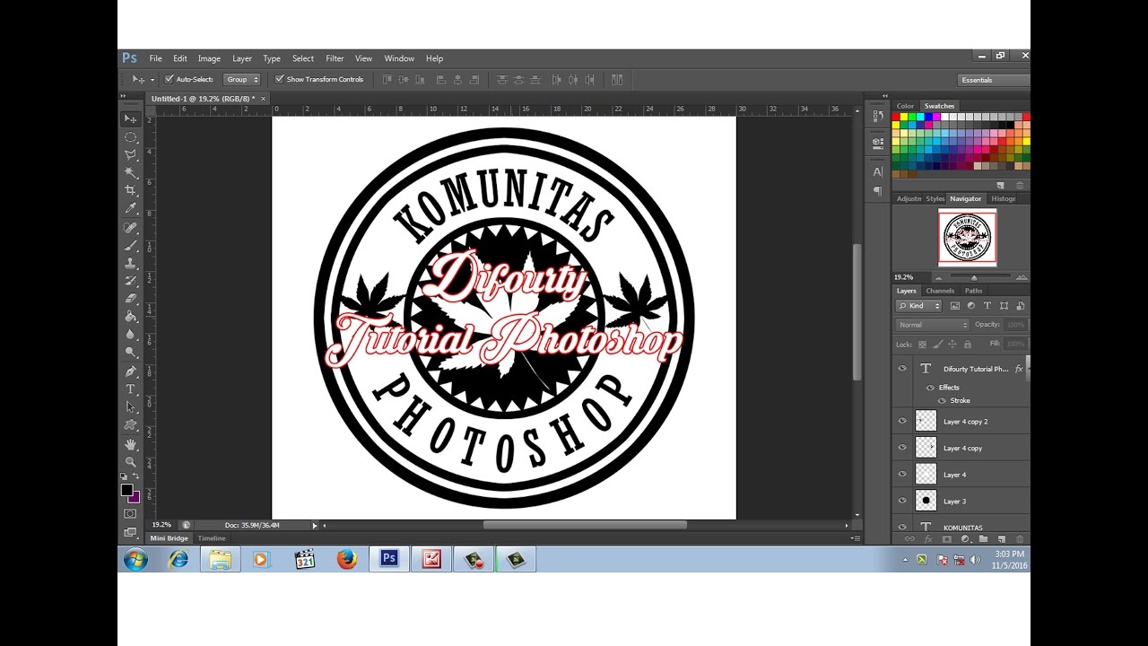  cara  desain  logo  komunitas keren dengan photoshop YouTube